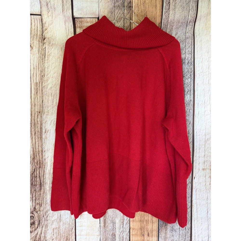Athleta‎ Alpine Turtleneck Sweater Wool Cashmere 2.0 Cozy Luxe Red 1X Plus Size
